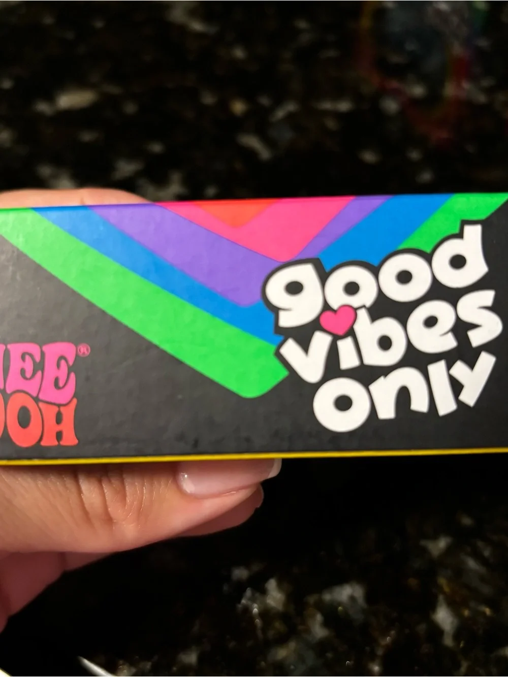 Schylling NeeDoh Good Vibes Only heart-shaped fidget toy-“Love Yourself” Purple